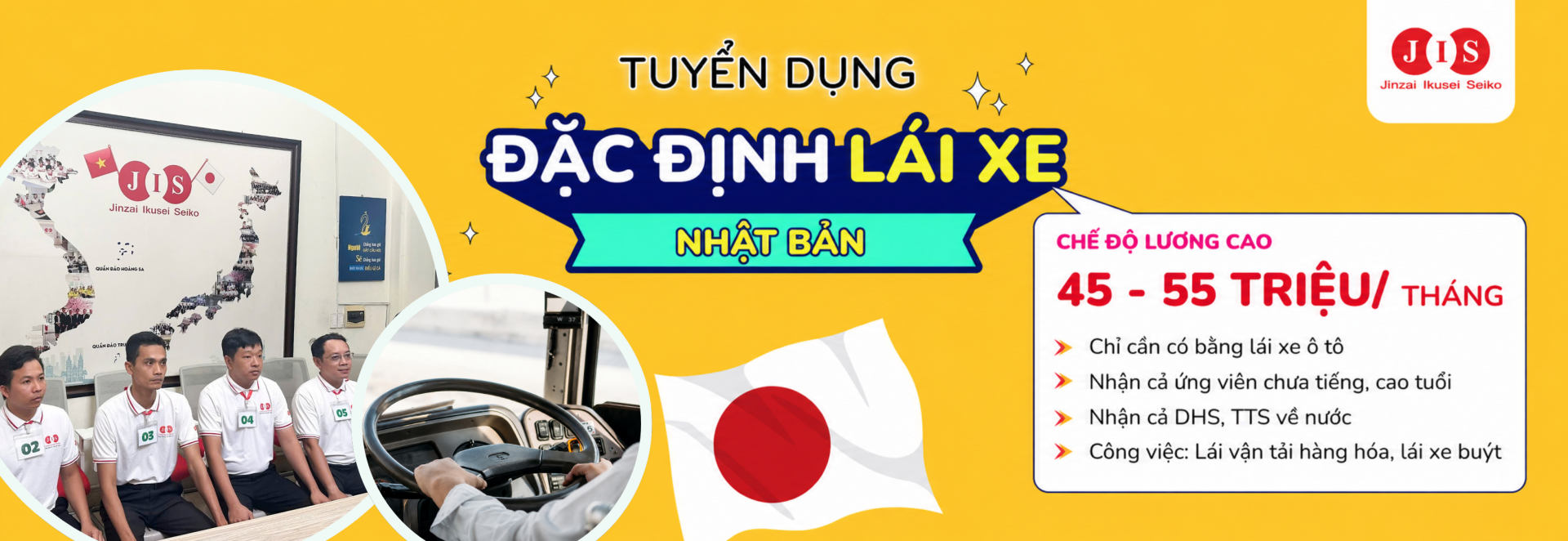 CÔNG TY CỔ PHẦN PHÁT TRIỂN NHÂN LỰC JIS <br> ĐƠN VỊ HÀNG ĐẦU LĨNH VỰC NHÂN LỰC NHẬT BẢN